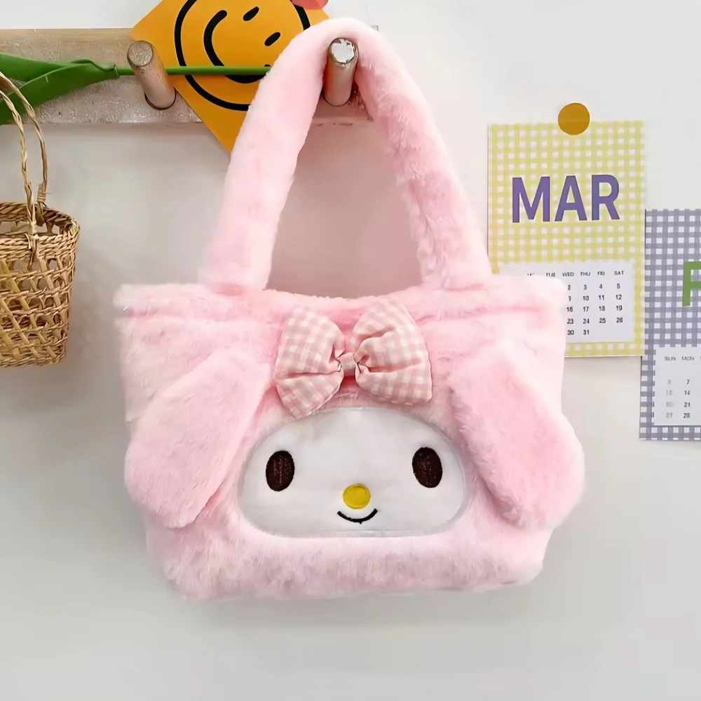 Cute Pink Plush Character Handbag - Picture 3 of 5